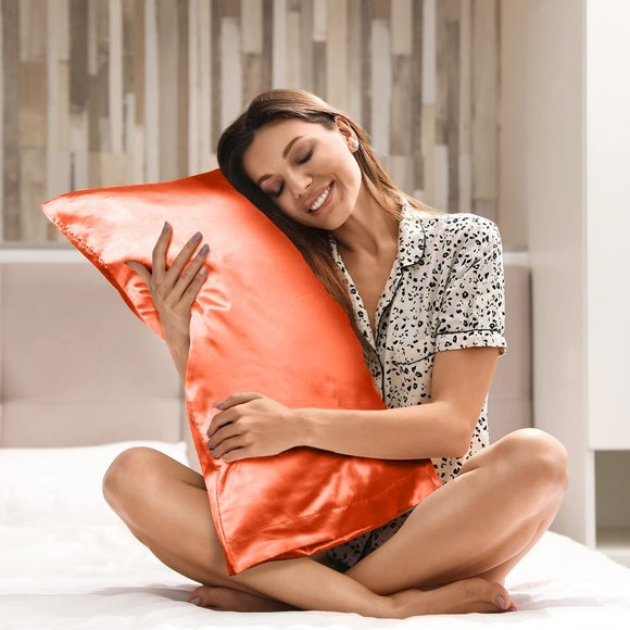 Soft Silky Satin Pillowcase Luxurious Pillow Cover Set of 2 - Picture 1 of 11